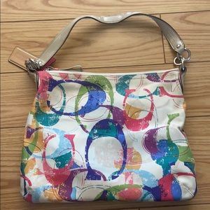 Multi-color C coach bag